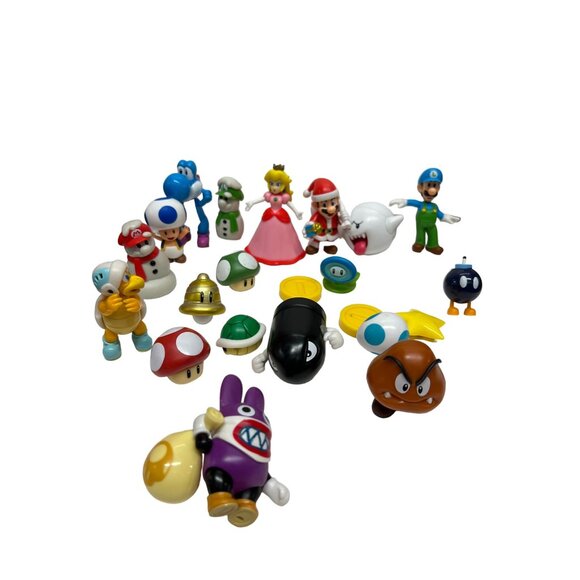 Super Mario Figurine Set Featuring Mario Luigi Princess Peach Yoshi Toad & Enemi - Picture 4 of 4